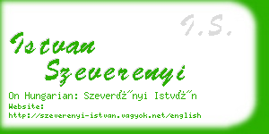 istvan szeverenyi business card